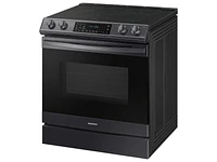 NE63T8511SG/AA | 6.3 cu. ft. Smart Slide-in Electric Range with Air Fry in Black Stainless Steel | Samsung Business US