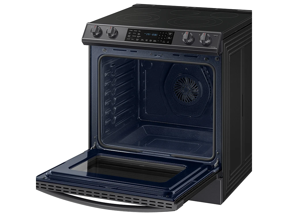 NE63T8511SG/AA | 6.3 cu. ft. Smart Slide-in Electric Range with Air Fry in Black Stainless Steel | Samsung Business US