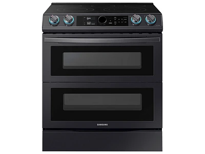 NE63T8751SG/AA | 6.3 cu ft. Smart Slide-in Electric Range with Smart Dial, Air Fry, & Flex Duo™ in Black Stainless Steel | Samsung Business US