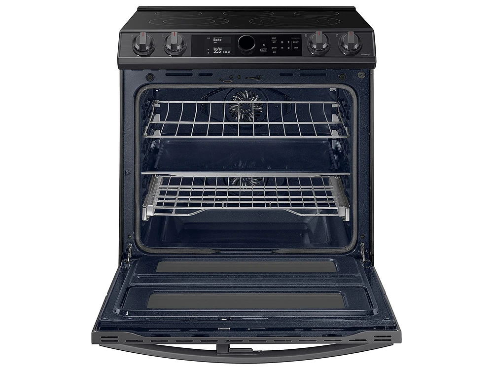 NE63T8751SG/AA | 6.3 cu ft. Smart Slide-in Electric Range with Smart Dial, Air Fry, & Flex Duo™ in Black Stainless Steel | Samsung Business US