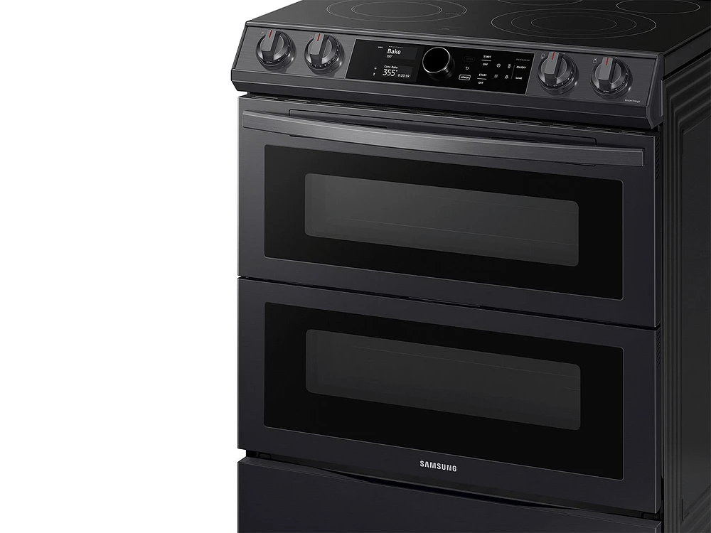 NE63T8751SG/AA | 6.3 cu ft. Smart Slide-in Electric Range with Smart Dial, Air Fry, & Flex Duo™ in Black Stainless Steel | Samsung Business US