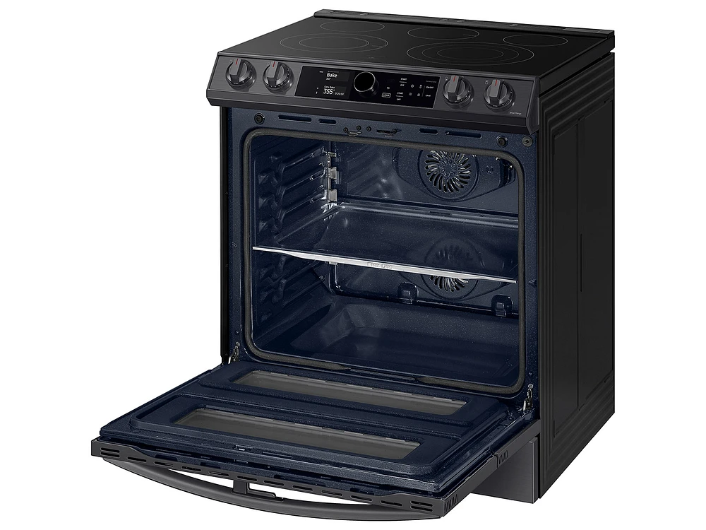 NE63T8751SG/AA | 6.3 cu ft. Smart Slide-in Electric Range with Smart Dial, Air Fry, & Flex Duo™ in Black Stainless Steel | Samsung Business US