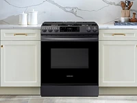 6.0 cu ft. Smart Slide-in Gas Range in Black Stainless Steel Ranges