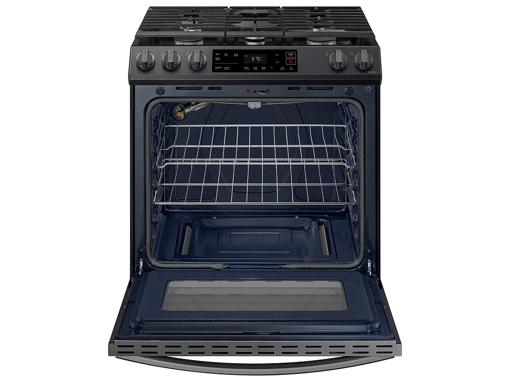 6.0 cu ft. Smart Slide-in Gas Range in Black Stainless Steel Ranges