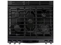 6.0 cu ft. Smart Slide-in Gas Range in Black Stainless Steel Ranges