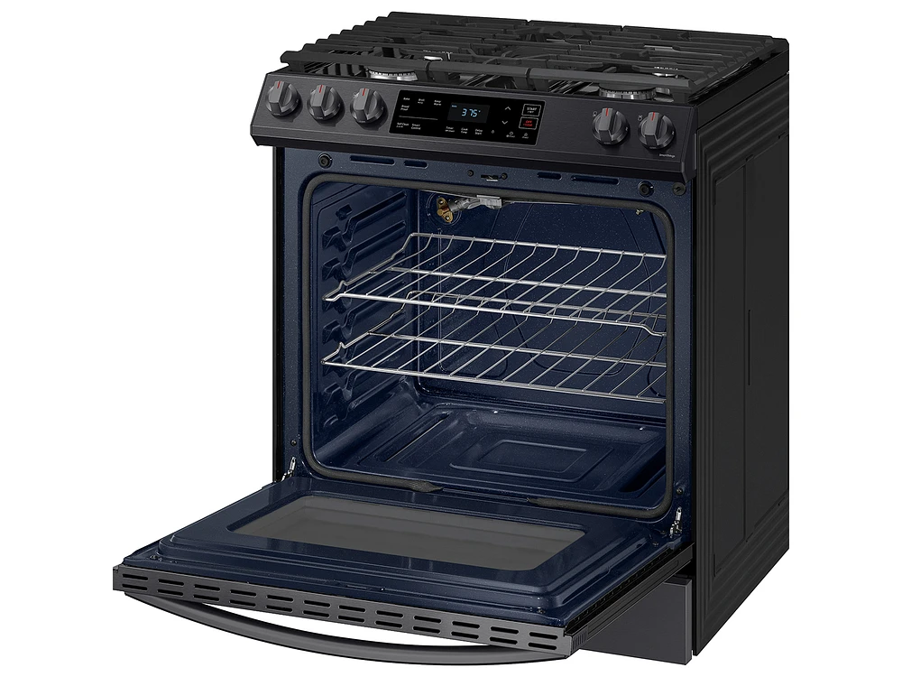 6.0 cu ft. Smart Slide-in Gas Range in Black Stainless Steel Ranges