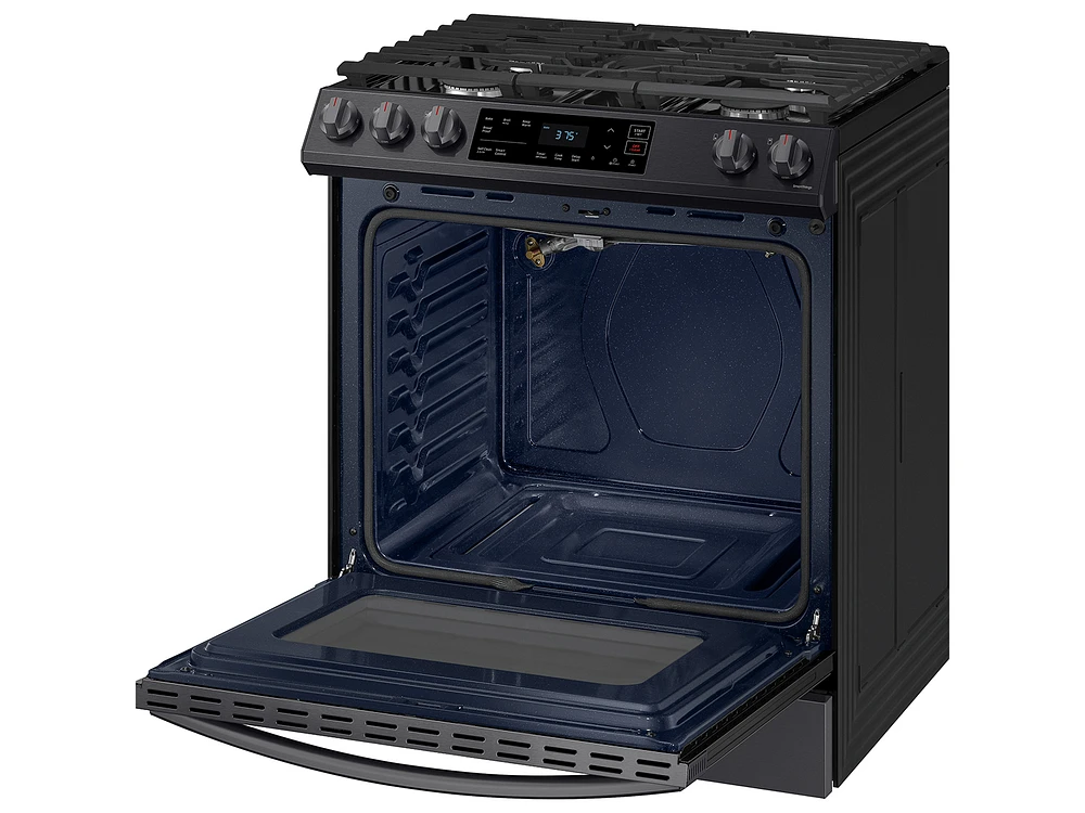 6.0 cu ft. Smart Slide-in Gas Range in Black Stainless Steel Ranges