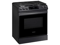 6.0 cu ft. Smart Slide-in Gas Range in Black Stainless Steel Ranges