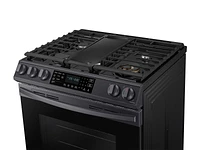 NX60T8511SG/AA | 6.0 cu ft. Smart Slide-in Gas Range with Air Fry in Black Stainless Steel | Samsung Business US