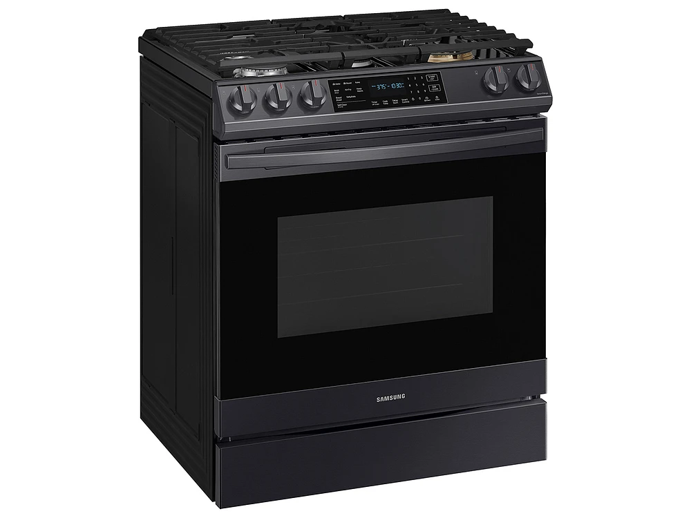 NX60T8511SG/AA | 6.0 cu ft. Smart Slide-in Gas Range with Air Fry in Black Stainless Steel | Samsung Business US