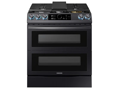 NX60T8751SG/AA | 6.0 cu ft. Smart Slide-in Gas Range with Flex Duo™, Smart Dial & Air Fry in Black Stainless Steel | Samsung Business US