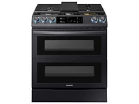 NX60T8751SG/AA | 6.0 cu ft. Smart Slide-in Gas Range with Flex Duo™, Smart Dial & Air Fry in Black Stainless Steel | Samsung Business US