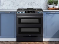 NX60T8751SG/AA | 6.0 cu ft. Smart Slide-in Gas Range with Flex Duo™, Smart Dial & Air Fry in Black Stainless Steel | Samsung Business US