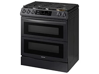 NX60T8751SG/AA | 6.0 cu ft. Smart Slide-in Gas Range with Flex Duo™, Smart Dial & Air Fry in Black Stainless Steel | Samsung Business US