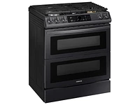 NX60T8751SG/AA | 6.0 cu ft. Smart Slide-in Gas Range with Flex Duo™, Smart Dial & Air Fry in Black Stainless Steel | Samsung Business US