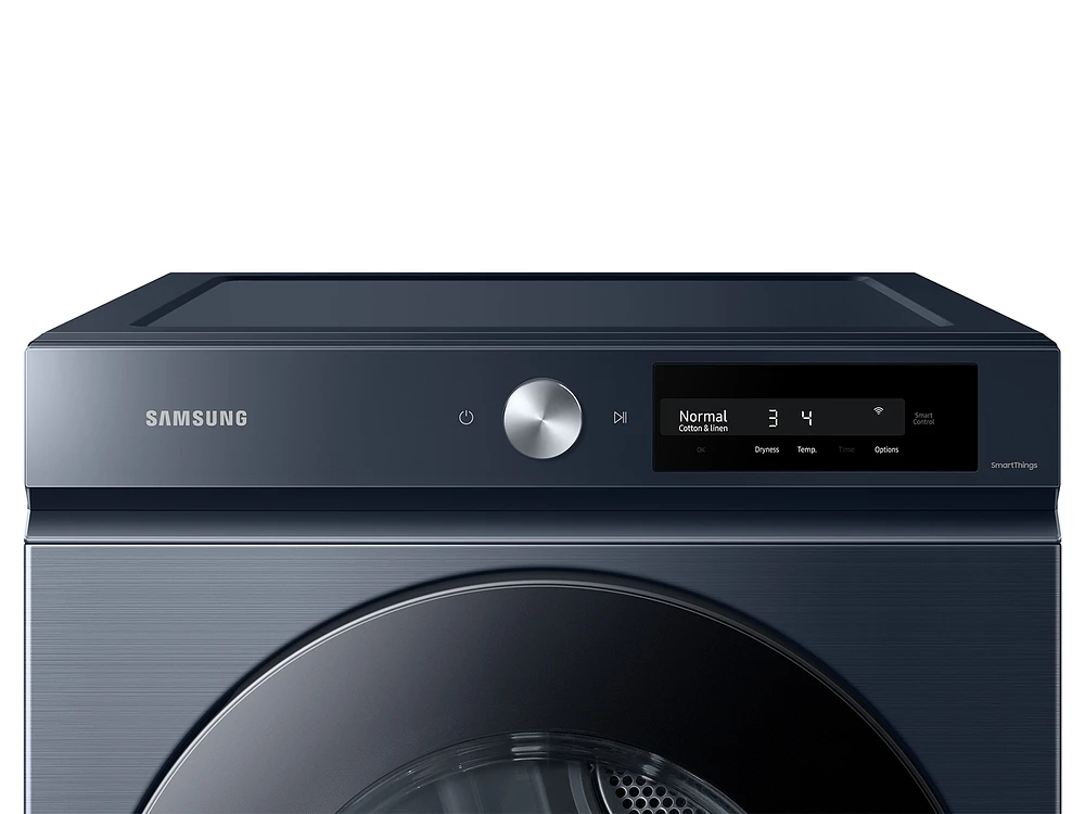 DVE46BB6700DA3 | Bespoke 7.5 cu. ft. Large Capacity Electric Dryer with Super Speed Dry and AI Smart Dial in Brushed Navy | Samsung Business US