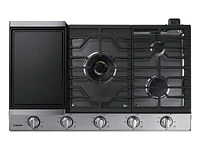 NA36N7755TS/AA | 36" Smart Gas Cooktop with 22K BTU Dual Power Burner in Stainless Steel | Samsung Business US