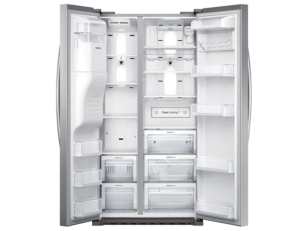 Counter Depth Side-by-Side Refrigerator  in Stainless Steel (RS22HDHPNSR) | Samsung US