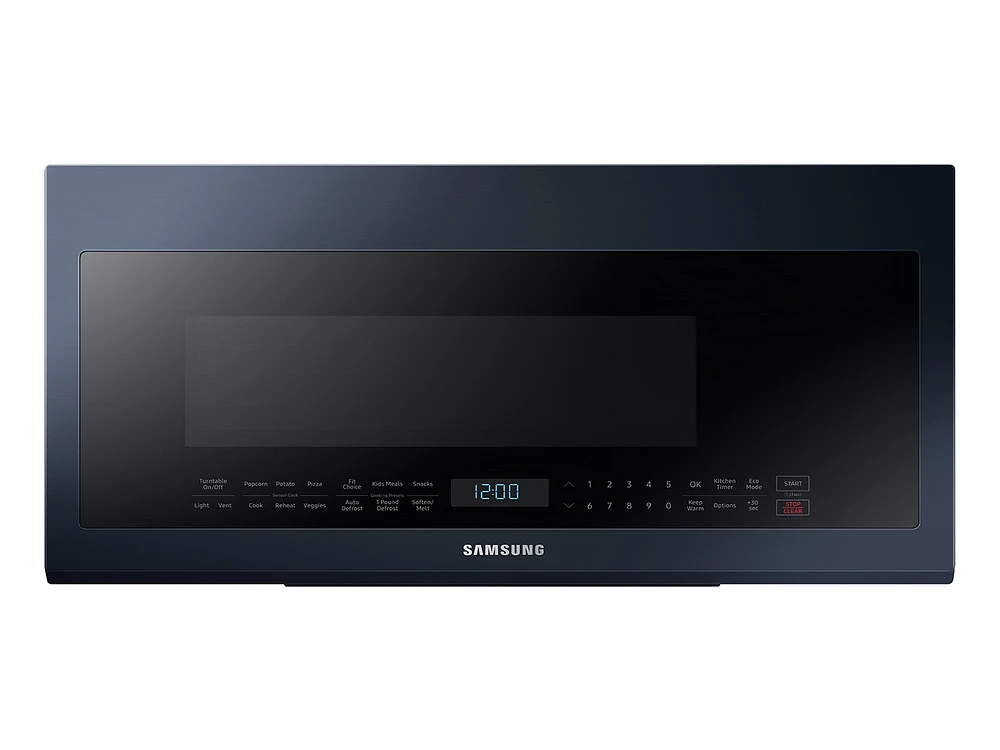 Bespoke Smart Over-the-Range Microwave with Vent 2.1 cu. ft. in Navy Steel | Samsung US