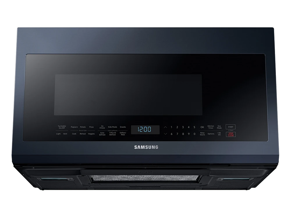 Bespoke Smart Over-the-Range Microwave with Vent 2.1 cu. ft. in Navy Steel | Samsung US