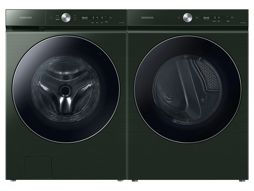 DVE53BB8900GA3 | Bespoke 7.6 cu. ft. Ultra Capacity Electric Dryer with AI Optimal Dry and Super Speed Dry in Forest Green | Samsung Business US