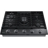 NA30N6555TG/AA | 30" Smart Gas Cooktop with Illuminated Knobs in Black Stainless Steel | Samsung Business US