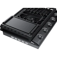 NA30N6555TG/AA | 30" Smart Gas Cooktop with Illuminated Knobs in Black Stainless Steel | Samsung Business US