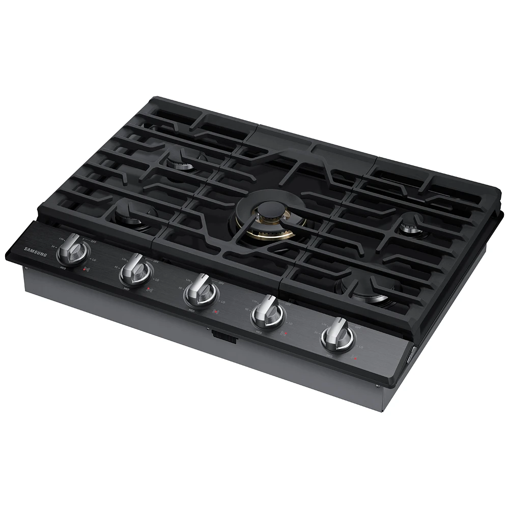 30" Smart Gas Cooktop with 22K BTU Dual Power Burner in Stainless Steel Cooktop