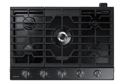 NA30N6555TG/AA | 30" Smart Gas Cooktop with Illuminated Knobs in Black Stainless Steel | Samsung Business US