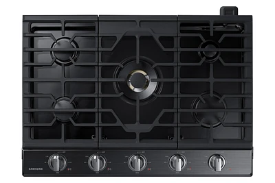 30" Smart Gas Cooktop with 22K BTU Dual Power Burner in Stainless Steel Cooktop