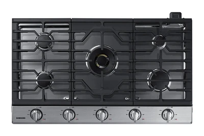 NA36N7755TS/AA | 36" Smart Gas Cooktop with 22K BTU Dual Power Burner in Stainless Steel | Samsung Business US