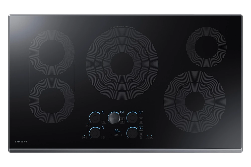 NZ36K7570RG/AA | 36" Smart Electric Cooktop with Sync Elements in Black Stainless Steel | Samsung Business US