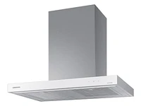 Bespoke Smart Wall Mount Range Hood 30" in Stainless Steel with White Panel | Samsung US