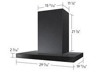 Bespoke Wall Mount Range Hood 30" in Clean Deep Charcoal | Samsung US