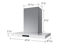 Bespoke Smart Wall Mount Range Hood 30" in Stainless Steel with White Panel | Samsung US