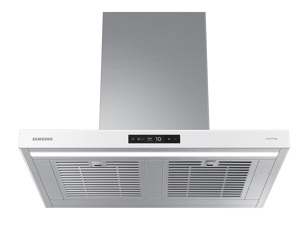 Bespoke Smart Wall Mount Range Hood 30" in Stainless Steel with White Panel | Samsung US