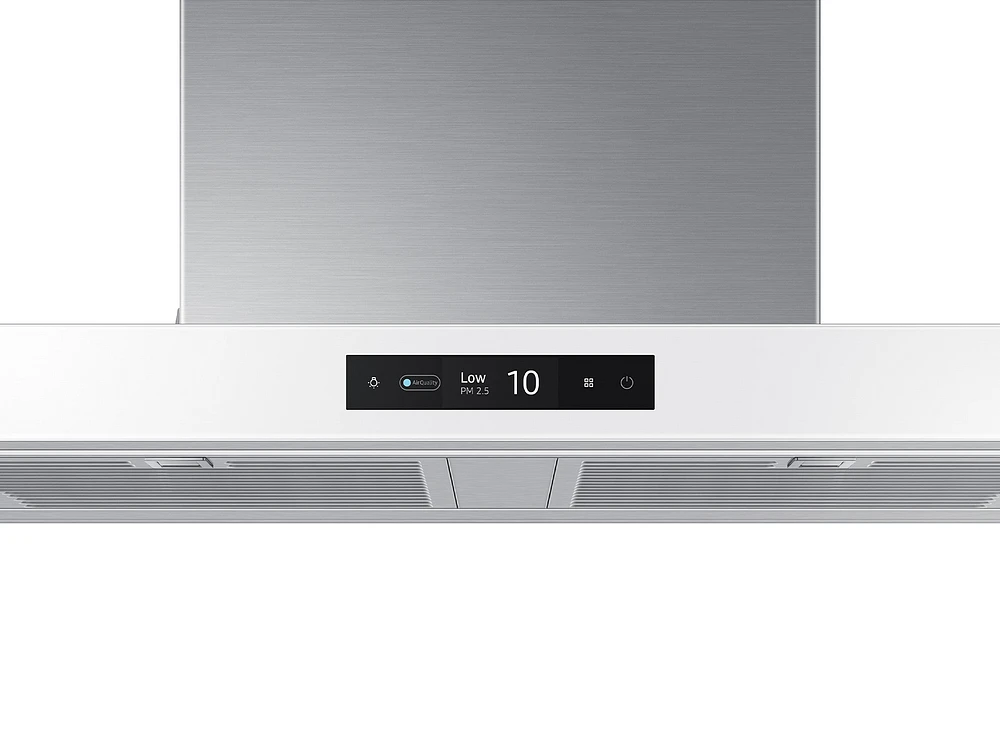 Bespoke Smart Wall Mount Range Hood 30" in Stainless Steel with White Panel | Samsung US