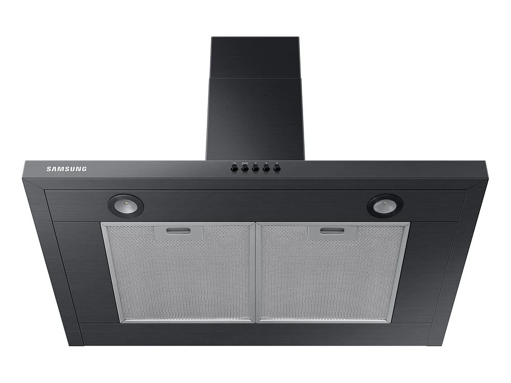 30" Wall Mount Range Hood in Black Stainless Steel | Samsung US