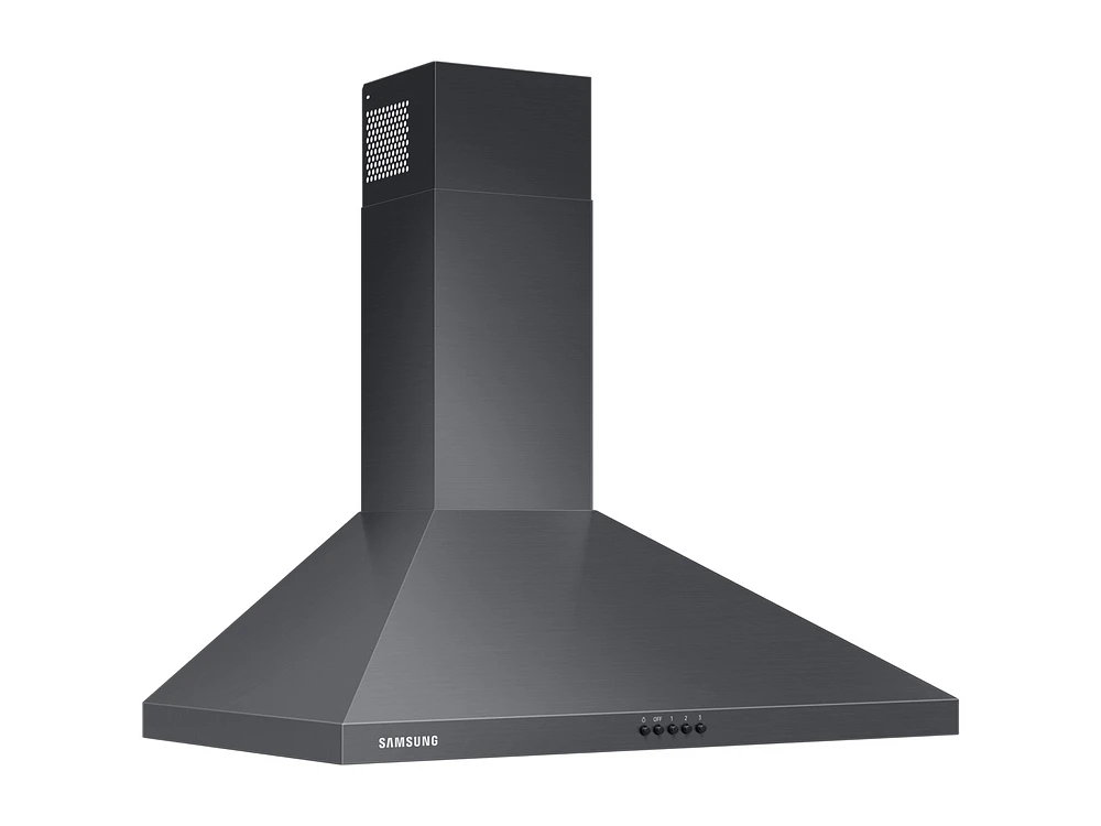 30" Wall Mount Range Hood in Black Stainless Steel | Samsung US