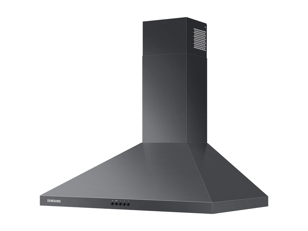 30" Wall Mount Range Hood in Black Stainless Steel | Samsung US