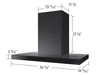 Bespoke Wall Mount Range Hood 36" in Clean Deep Charcoal | Samsung US