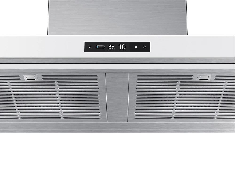 Bespoke Smart Wall Mount Range Hood 36" in Stainless Steel with White Panel | Samsung US