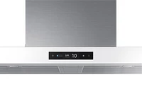 Bespoke Smart Wall Mount Range Hood 36" in Stainless Steel with White Panel | Samsung US