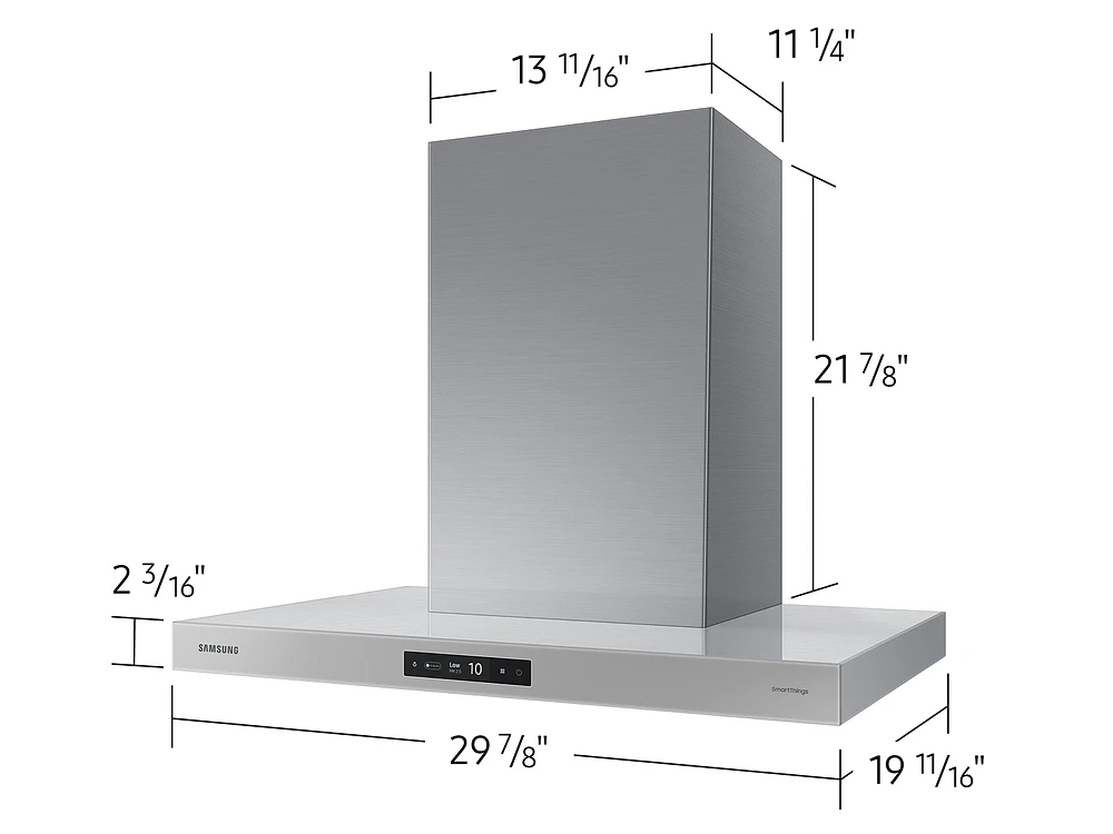 36" Bespoke Smart Wall Mount Hood with LCD Display in Clean | Samsung Business US