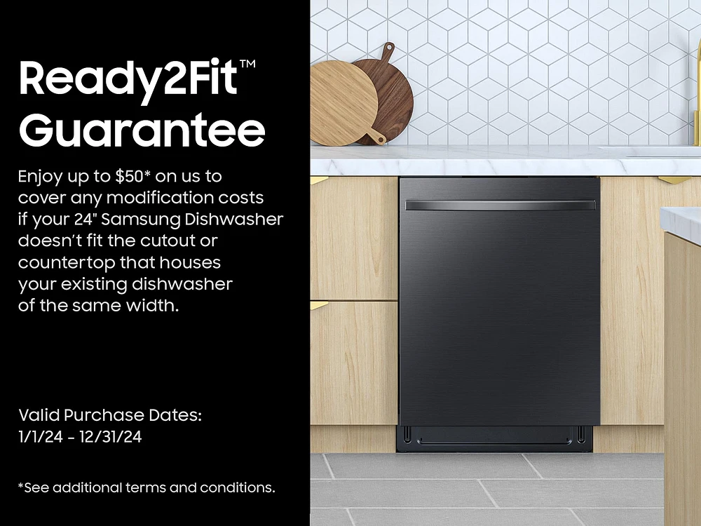 Smart 46 dBA Dishwasher with StormWash™ in Fingerprint Resistant Matte Black Steel | Samsung Business US