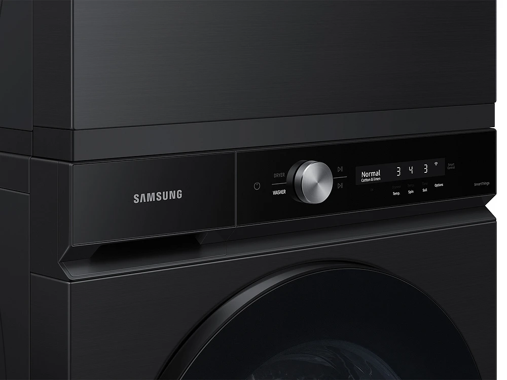 Bespoke Brushed Black Ultra Capacity AI Smart Dial Front Load Washer and Gas Dryer Set | Samsung US