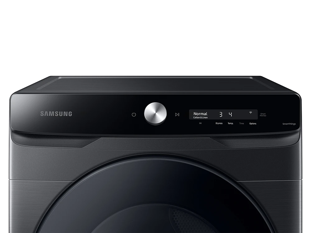 DVG50A8600V/A3 | 7.5 cu. ft. Smart Dial Gas Dryer with Super Speed Dry in Brushed Black | Samsung Business US