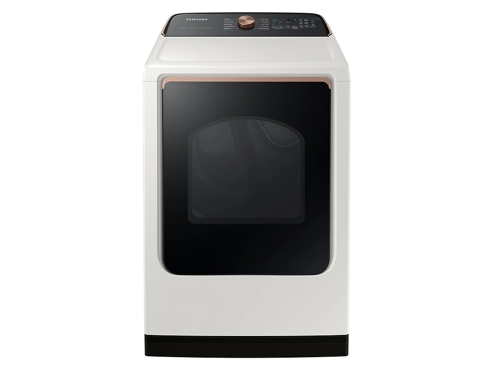 7.4 cu. ft. Smart Electric Dryer with Steam Sanitize+ in Ivory | Samsung US