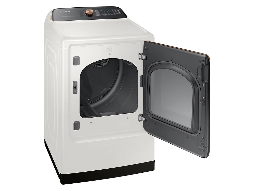 7.4 cu. ft. Smart Electric Dryer with Steam Sanitize+ in Ivory | Samsung US