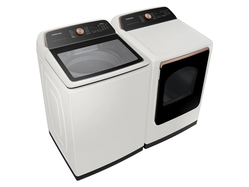 7.4 cu. ft. Smart Electric Dryer with Steam Sanitize+ in Ivory | Samsung US